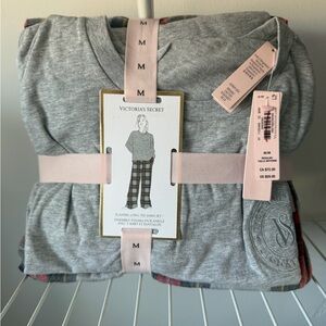 Victoria's Secret Gray and Red Pajama Set